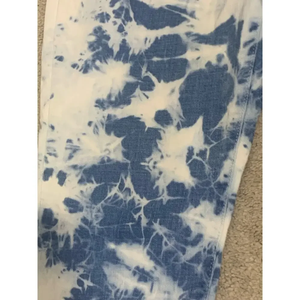 Levi's Tie Dye 721 High Rise SKinny Ankle Raw Hem‎ sz 33
